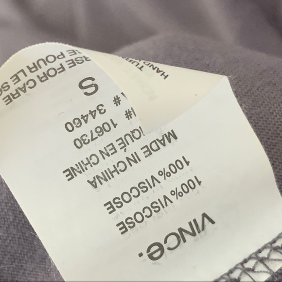 Vince Grey Long Oversized Slouchy Short Sleeve Tee - Picture 7 of 10